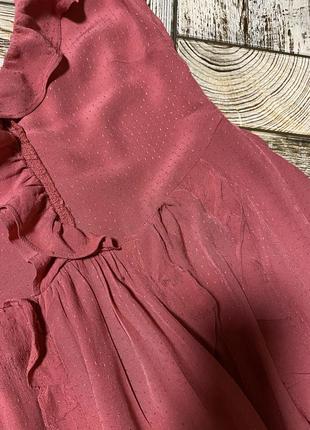 Эффектное натуральное платье с рюшами,воланами,вискоза h&m4 фото
