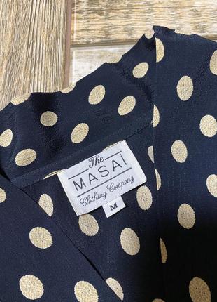 Роскошная рубашка пиджачного типа в горох,вискоза masai3 фото