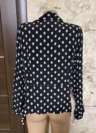 Роскошная рубашка пиджачного типа в горох,вискоза masai4 фото
