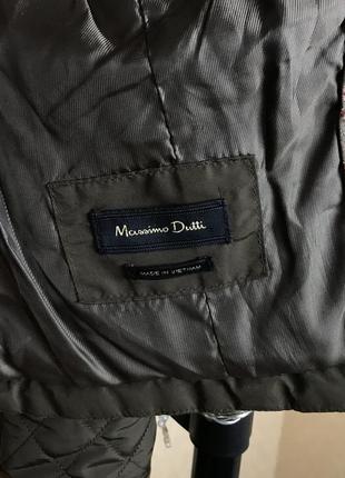 Стеганая классическая  куртка massimo dutti с контрастным воротом ( стеганка) vn56 фото