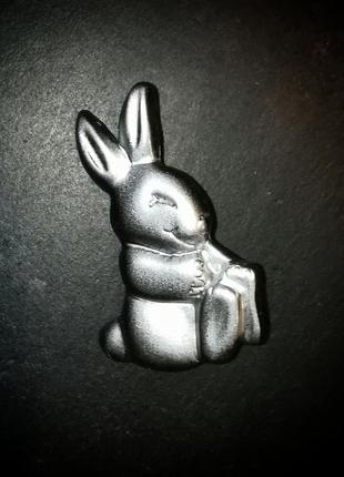 Винтажная американская брошь as кролик заяц винтаж3 фото