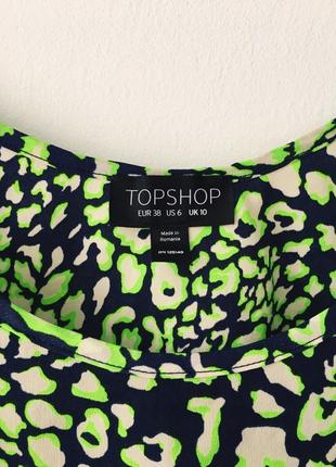 Летний топ с неоново-зеленым анималистичным принтом topshop салатовый топ с леопардовым принтом2 фото