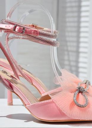 Туфлі с бантиком розовий цвет