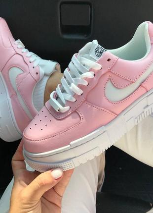 Nike pixel 🆕женсике кожаные кеды-кроссовки найк пиксель🆕розовые с белым