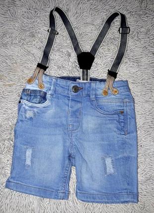 Джнсовые шорты с подтяжками