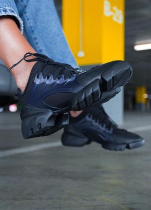 🔥🔥🔥 женские кроссовки в стиле dior d-conneckt 'black'4 фото
