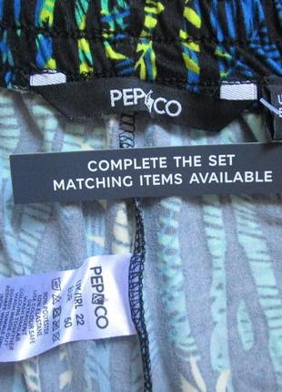 Шикарные  летние шорты батал в орнамент с поясом pep&co 🍒💕🍒6 фото