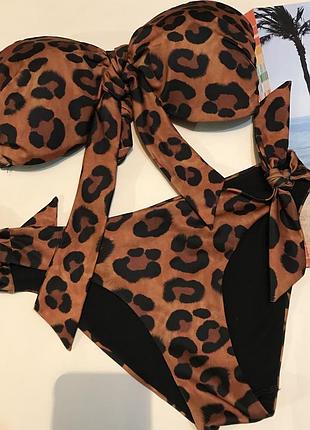 Леопардовий купальник h&m