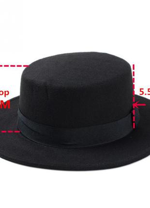 Шляпа капелюх фетр  канотье2 фото