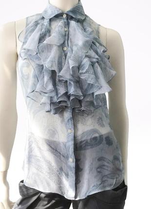 Красива легка шовкова блуза з рюшами престижного бренду lauren ralph lauren