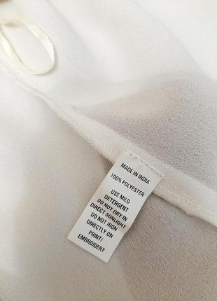 Красивая кофточка блузка белая без рукавов отделка чёрная calgari10 фото