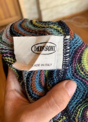 Missoni винтаж удлиненный свитер оригинал шерсть 1970 года8 фото