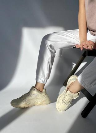 Шикарные женские кроссовки nike m2k tekno бежевые10 фото