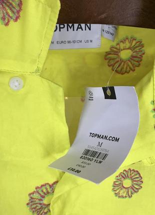 Желтая рубашка с коротким рукавом и в принт topman vn36 фото