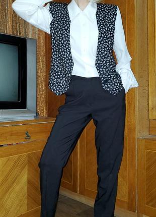 Винтажная блуза с жилетом жилеткой винтаж ретро 80-е5 фото