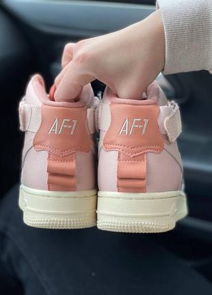 Кросівки жіночі nike air force 1 high utility pink кеди повсякденні рожеві найк аір форс 1 високі мзс4 фото