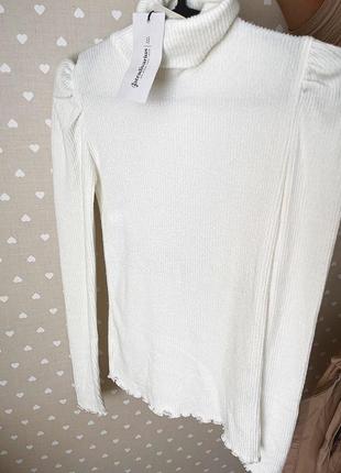 Новый кашемировый гольф в рубчик stradivarius