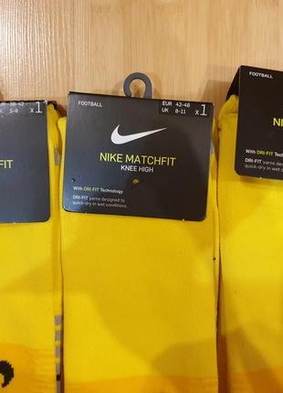 Гетры футбольные nike team match fit otc socks tour yellow/university оригинал sx6836 7195 фото