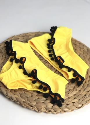 Купальник з декором яскравий колір на одне плече роздільний купальник