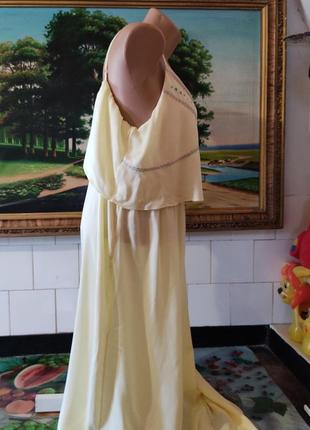 Сарафан з віскози,сукня максі,сарафан з вишивкою.3 фото
