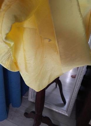 Яркое желтое брендовое платье intrend, прямой крой, миди💛6 фото