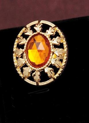 Стильне ажурне кільце з кристалом безрозмірне, нове!!! арт.8722