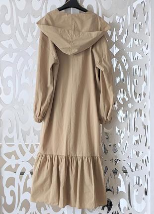 Міді плаття парашут пісочного кольору з капюшоном zara6 фото