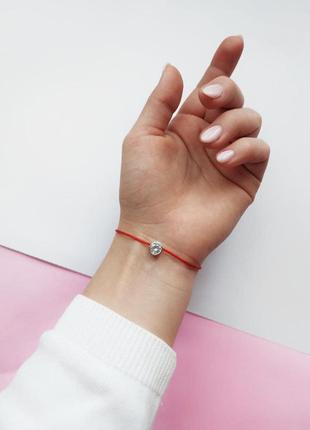 Браслет "червона нитка" з каменем