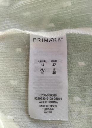 Нарядная легкая блузка-разлетайка с рюшами цвета "айвори" primark, размер 14\426 фото
