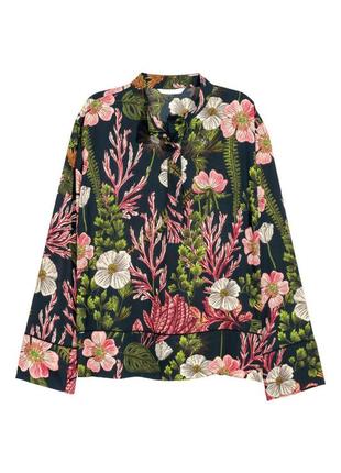 Блуза блузка с длинным рукавом цветная квіти квітами кофточка кофта2 фото