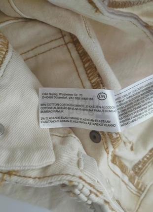 Бежевые кремовые джинсовые шорты c&a 170 / 176 см eu 36 (s)5 фото