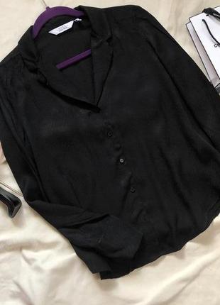 Брендовий натуральна блуза від atelier paris & other stories, чорна блузка під рептилію