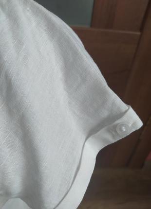 Белая льняная рубашка блузка тениска футболка biaggini4 фото