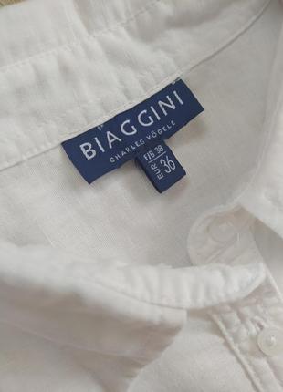 Белая льняная рубашка блузка тениска футболка biaggini6 фото
