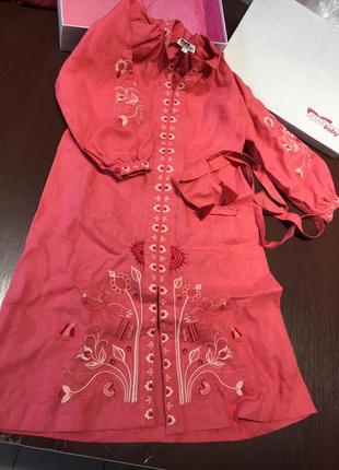 Вишиванка  - сукня лляна, дитяча, 134 см.