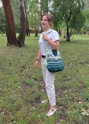 В'язана сумка ручної роботи3 фото