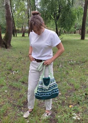 В'язана сумка ручної роботи6 фото