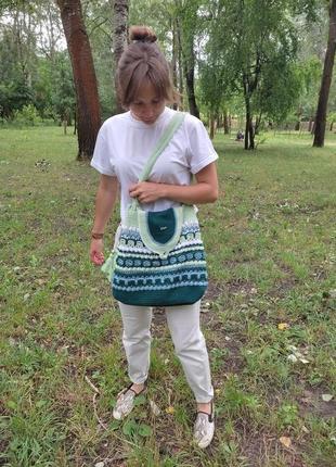 В'язана сумка ручної роботи4 фото