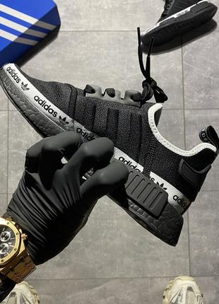 Мужские кроссовки adidas nmd runner black white.3 фото