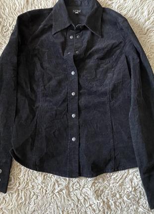 Дизайнерська вельветова сорочка4 фото