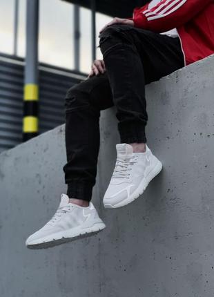 Чоловічі кросівки adidas nite jogger (текстиль/сітка, шкіра)10 фото
