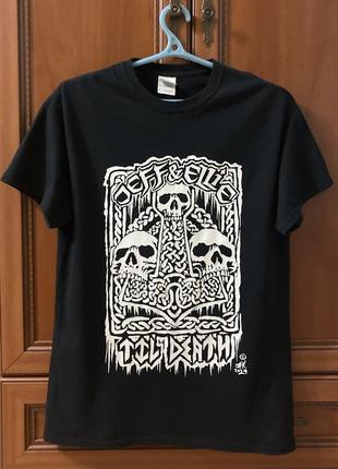 Футболка з принтом vegas to valhalla til death metal мерч tee t-shirt