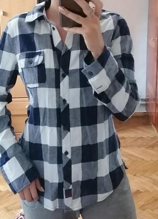 Рубашка в клетку хлопок