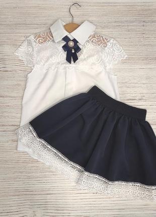 Комплект школьный блуза и юбка1 фото