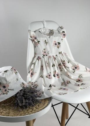 Сукня в квітковий принт платье с крильцями3 фото