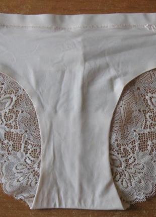 Трусики мереживні, ажурні, жіночі. колір - кремовий. см мерочки