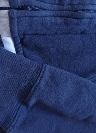 Бавовняний брендовий худі темно-синій кофта регла на замку з кишенями з капюшоном гтолстовка хлопо5 фото
