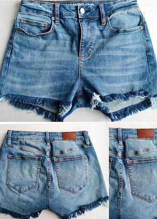 Джинсові шорти з високою посадкою lands end