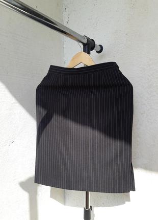 Офисная юбка миди юбка в вертикальную полоску