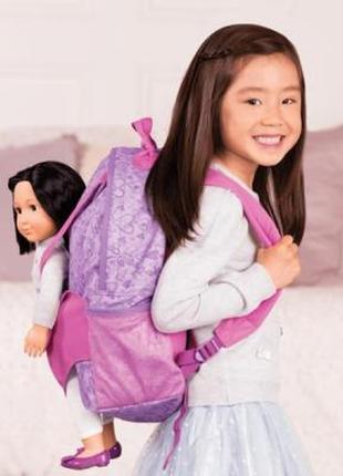 Аксесуар до ляльки our generation рюкзак фіолетовий (bd37418z)3 фото